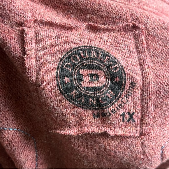 NWT Double D Ranch Embroidered Moose Elk Floral Beaded Long Sleeve Top — Size 1X - Picture 11 of 15